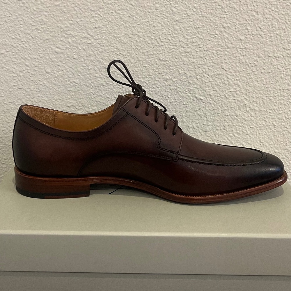 Men's Curatore Lecce Apron Toe Leather Derby Size 10 in Caffe